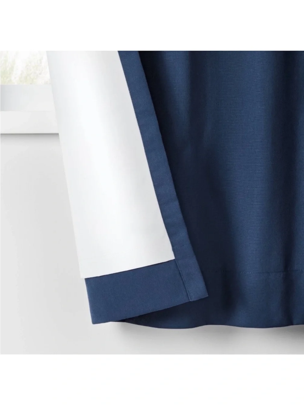 **Set of 2** Pillowfort Navy Twill Blackout Window Curtain Panels 42”x84” NEW